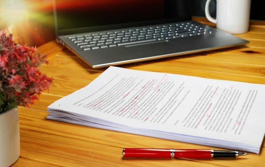proofreading paper on table proofreading paper on table